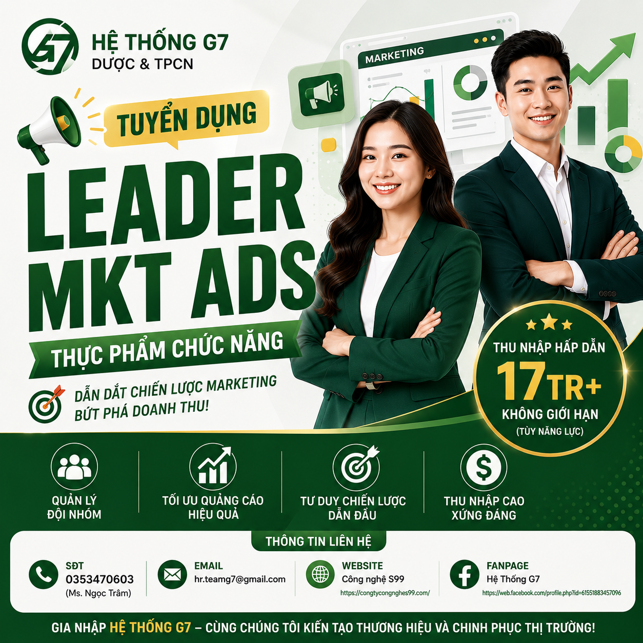 TUYỂN DỤNG LEADER MARKETING ADS